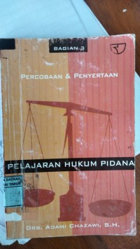 Image of Pelajaran Hukum Pidana
